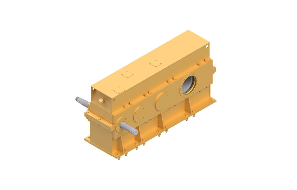 digital rendering of a gear box closed